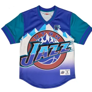 Camiseta Utah Jazz «NBA Jumbotron» Mesh V-Neck de Mitchell & Ness