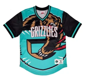 Camiseta Vancouver Grizzlies "NBA Jumbotron" Mesh V-Neck de Mitchell & Ness