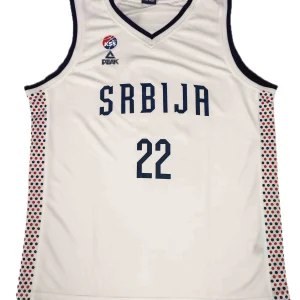 Camiseta Vasilije Micic Serbia – Peak Paris 2024 blanca
