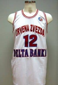 Camiseta Vlado Divac - KK Crvena Zvezda blanca