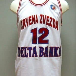 Camiseta Vlado Divac – KK Crvena Zvezda blanca
