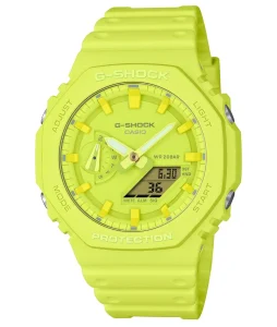 Casio G-Shock GA-2100-9A9ER "Tone on tone pack" neon