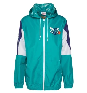 CHAQUETA CHARLOTTE HORNETS MITCHELL AND NESS THROW IT BACK WINDBREAKER
