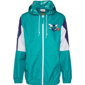 CHAQUETA CHARLOTTE HORNETS MITCHELL AND NESS THROW IT BACK WINDBREAKER