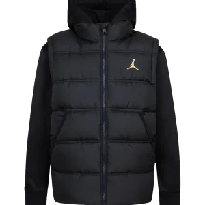 Chaqueta con Capucha Jordan JB Puffer Junior negra