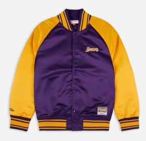 CHAQUETA MITCHELL AND NESS LOS ANGELES LAKERS "COLOSAL SATIN JACKET"