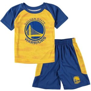 Conjunto Baloncesto Warriors Royal Double Dribble para niño