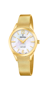 Reloj Festina Swiss Made de Mujer bañado en oro