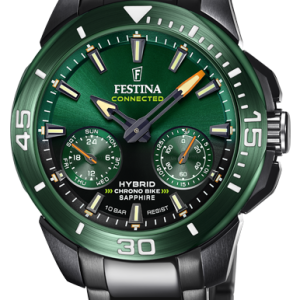 Reloj Festina Connected Pavonado Negro y Esfera Verde