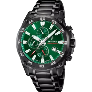 Reloj Festina Hombre de Acero Pavonado Negro
