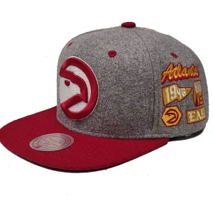 Gorra plana Atlanta Hawks NBA Melton Patch Mitchell and Ness