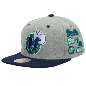 Gorra plana Dallas Mavericks NBA Melton Patch Mitchell and Ness