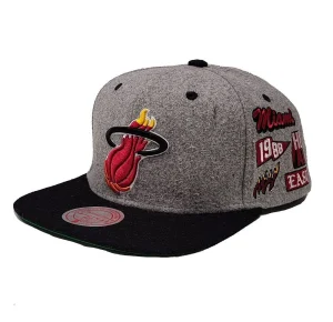 Gorra plana Miami Heat NBA Melton Patch Mitchell and Ness