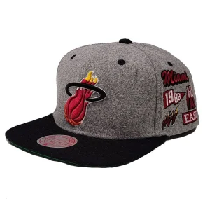 Gorra plana Miami Heat NBA Melton Patch Mitchell and Ness