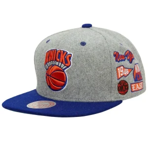GORRA NEW YORK KNICKS NBA MELTON PATCH – MITCHELL AND NESS