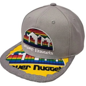 Gorra plana Denver Nuggets «NBA Munch Time» Gris Mitchell and Ness