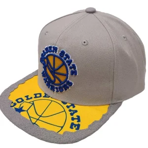 Gorra plana Golden State Warriors «NBA Munch Time» Gris Mitchell and Ness