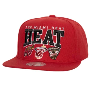 Gorra plana Miami Heat «NBA Champ stack» – Mitchell and Ness