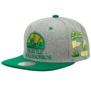Gorra plana Seattle Supersonics NBA Melton Patch Mitchell and Ness
