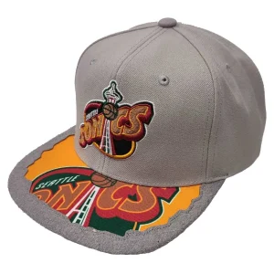 Gorra plana Seattle Supersonics "NBA Munch Time" Gris Mitchell and Ness