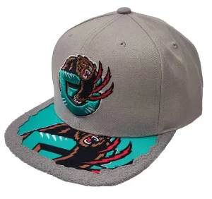 Gorra plana Vancouver Grizzlies "NBA Munch Time" Gris Mitchell and Ness