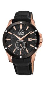 RELOJ JAGUAR HOMBRE ROSÉ. CRISTAL ZAFIRO 10ATM ESFERA NEGRA