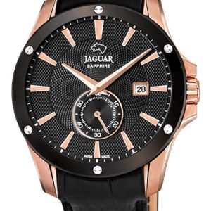 RELOJ JAGUAR HOMBRE ROSÉ. CRISTAL ZAFIRO 10ATM ESFERA NEGRA