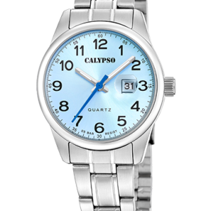 Reloj Calypso Señora de Acero con esfera azul | K5873