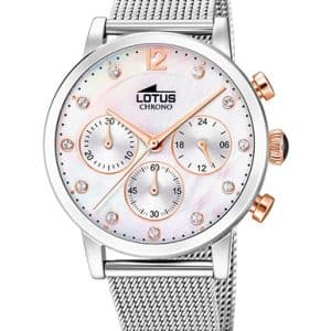 RELOJ LOTUS MUJER CRONO DE ACERO