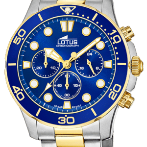 RELOJ LOTUS CABALLERO CHRONO BICOLOR ESFERA AZUL