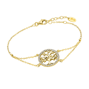 Pulsera de Plata bañada en oro Árbol de la Vida