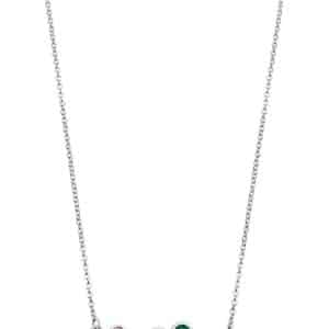 Collar de Plata y Circonitas de Color Lotus Silver