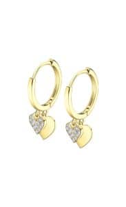 Pendientes Aros de Plata Lotus Silver con Corazones