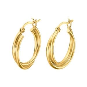 Lotus Silver Pendientes Aros Chapados