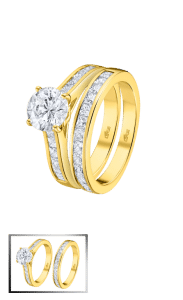 ANILLO DE PLATA BAÑADA EN ORO DOBLE ARO