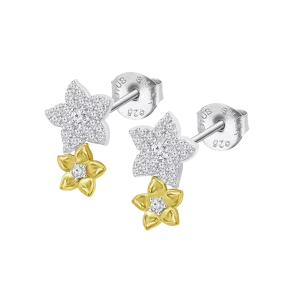 PENDIENTES FLORES DE PLATA LOTUS SILVER