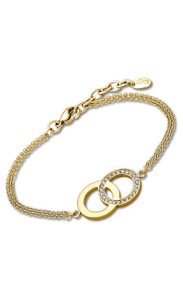 Pulsera de Acero con baño de oro alianzas de Lotus Style