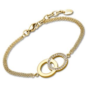 Pulsera de Acero con baño de oro alianzas de Lotus Style