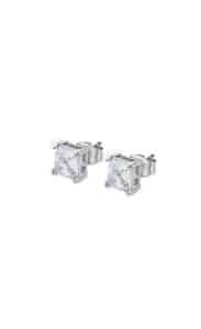 Pendientes Hombre Botón Lotus de acero inoxidable