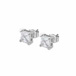 Pendientes Hombre Botón Lotus de acero inoxidable