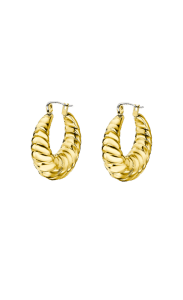 Lotus Style Pendientes Aros de Acero