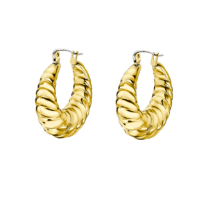 Lotus Style Pendientes Aros de Acero
