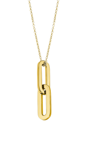 Colgante de Acero Dorado Lotus