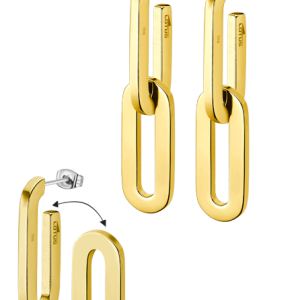 Pendientes Acero Dorado Lotus