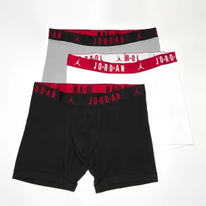 Pack 3 Calzoncillos Boxer Jordan Flight Cotton Core negro blanco gris