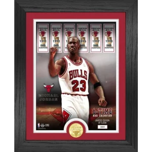 Poster Enmarcado Michael Jordan «6 Time Champion»- Chicago Bulls 1998 NBA