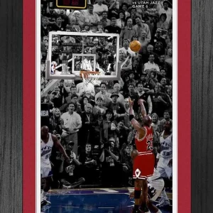 Poster Enmarcado Michael Jordan «The Last Shot»- Chicago Bulls 1998 NBA Finals