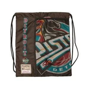 Saco Detroit Pistons NBA Team Logo Cinch Bag de Mitchell and Ness