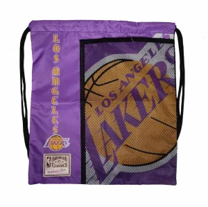 Saco Los Angeles Lakers NBA Team Logo Cinch Bag de Mitchell and Ness
