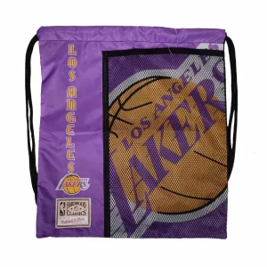 Saco Los Angeles Lakers NBA Team Logo Cinch Bag de Mitchell and Ness
